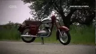 Renovovaná JAWA 350/354 1956 v testu Pepy Sršně v Autosalonu na Primě.