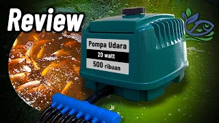 Pompa Udara 20 Watt untuk Aerator Kolam Ikan Semburan Kencang Suara Halus