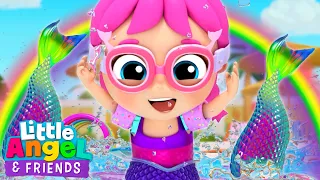 Princess Jill is a Mermaid Swimming Song! | Little Angel And Friends Kid Songs