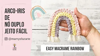 Arco-Íris em MACRAME FÁCIL! | MACRAME RAINBOW square knot!