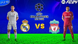FC 24 - Real Madrid vs Liverpool Ft Ronaldo,Mbappe - UEFA Champions League Match | Playstation 5