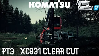 FS22 Forestry [Komatsu 931xc clear cut] (pt3) [Forestry on holmåkra]