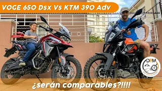 Comparativa improvisada 😎 entre la KTM 390 Adventure vs Voge 650 DSX 🤘🤘