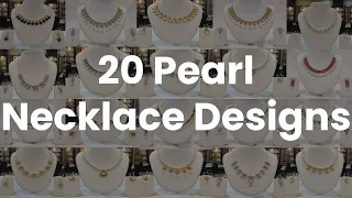 20 Pearl Necklace Designs, White Pearl Necklace Designs, Round Pearl Jewelry Designs, Jewelry Design