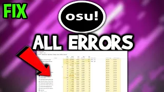 OSU! – How to Fix All Errors – Complete Tutorial