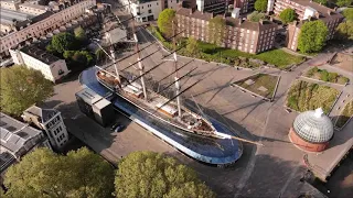 CUTTY SARK, GREENWICH DRONE FOOTAGE