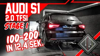 Audi S1 | Stage 1 Chiptuning - Dyno - 100-200 | mcchip-dkr