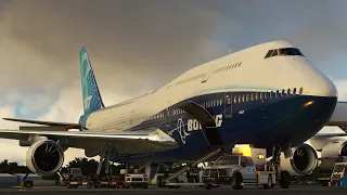 From Sydney to Brisbane in the Microsoft Flight Simulator 747-800 with the Salty Simulations Mod