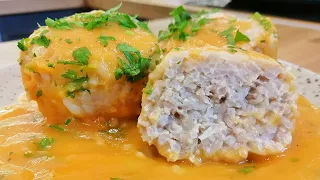 ЁЖИКИ ИЗ КУРИЦЫ с морковной подливой