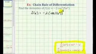 Ex:  Derivative Using the Chain Rule Twice - Trig Function Raised to Power