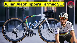 Julian Alaphilippe's Custom Specialized S-Works Tarmac SL7 2022 Bike | Quick-Step Alpha Vinyl team