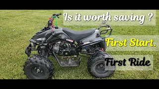 First Start. Free Chinese CT-125 ATV 4-Wheeler. First Test ride. Pt.2