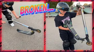 KID BREAKS PRO SCOOTER…