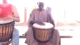 African Djembe class", "How to play djembe" w/ Mali Master Djembe drummer Aruna   Djembe solo (Pt.2)