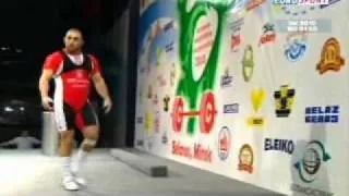 Frank Rothwell's  Weightlifting History 2010 European Weightlifting 94 Kg Clean and Jerk.wmv