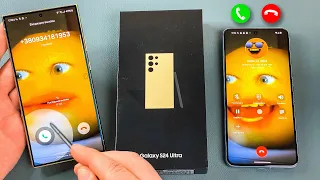 Samsung S24 Ultra - Unboxing + Boot Animation + Incoming Call + Outgoing Call (Android14) & Pixel 8