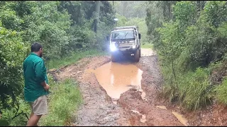 Rain and mud, Mitsubishi Canter 4wd Australia