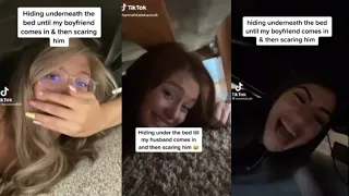 Hide Under Bed Till Bf/Husband Comes In & Then Scare Him Tiktok Compilation