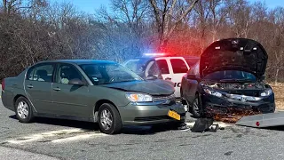 THREE-CAR CRASH CAUGHT ON DASH CAM