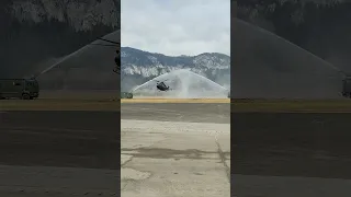 #Bundesheer - First landing with water salute for the #AW169 in Aigen im Ennstal (Austria) #Shorts