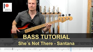 She´not there - Santana | Bass Tutorial (Sheet + TABs)