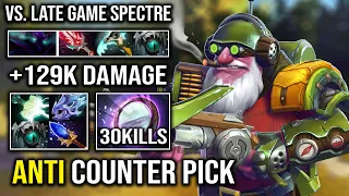 How to Anti Counter Pick LEVEL 30 Mirror Shield Sniper +129K Damage Dealt Vs Pro Spectre Dota 2