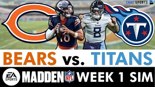 Bears vs. Titans Madden Simulation For NFL Week 1 | Caleb Williams + Updated Madden 25 Rosters