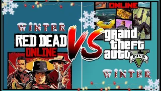 GTA 5 vs RED DEAD ONLINE 🔵 Большое новогоднее сравнение 🔵 Что лучше?