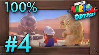Super Mario Odyssey 100% Walkthrough Part 4 | Sand Kingdom #2 (All Moons & Coins) Switch Gameplay