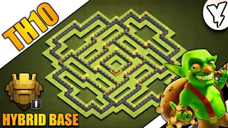 "UNSTOPPABLE" TOWN HALL 10 (TH10) TROPHY/DEFENSIVE BASE DESIGN 2019 | 100% TESTED WITH PROOF - COC