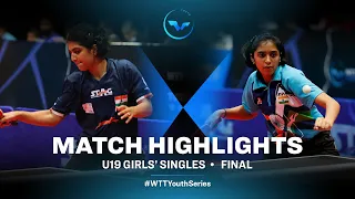 Ghosh Swastika vs Ghorpade Yashaswini Deepak | WTT Youth Contender Tunis | U19 GS Finals