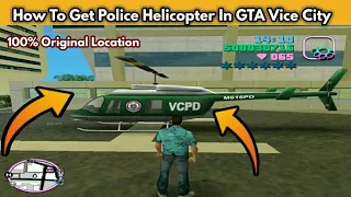 How To Get Police Helicopter In GTA Vice City | Secrete Police Helicopter Location | SHAKEEL GTA