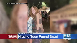 Missing teen found dead in Nevada County