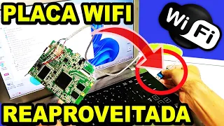 PLACA WIFI DE TABLET NO USB - TESTAMOS 5 VOLTS DIRETO - ideia para estrutura com antena