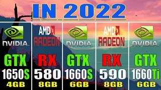 In 2022 || GTX 1650 SUPER vs RX 580 vs GTX 1660 SUPER vs RX 590 vs GTX 1660Ti || PC GAMES TEST ||