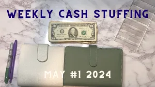 Cash envelope stuffing May week 1 | sinking funds | How to save money on a low income |