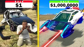 GTA 5 : Franklin & Shinchan Upgrading WORST to GOD Police Car in GTA 5