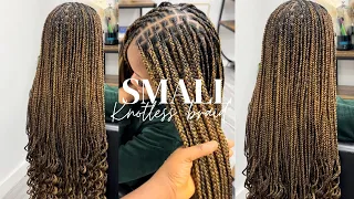 HOW TO MAKE SMALL KNOTLESS BRAIDS | Learn and Braid with me | Omahs Beauty and Lifestyle