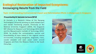 Understanding Environmental impact and Reforestation Efforts in Mangroves in Singapore - Dr Gonzalo