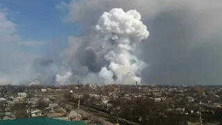 Взрывы на складе боеприпасов под Харьковом