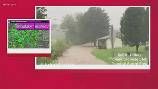 Flooding in Asheville area as severe weather moves through the Carolinas