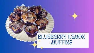 Delicious Bakery Style Lemon Blueberry Muffins