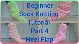 Beginner Sock KnittingTutorial Part 4 Heel Flap