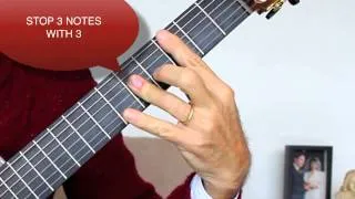 Guitar Technique, Handel Passacalle, Barre with 3