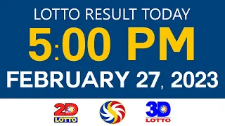 [MONDAY] Lotto Result Today February 27 2023 5pm Ez2 Swertres 2D 3D 4D 6/45 6/55 PCSO