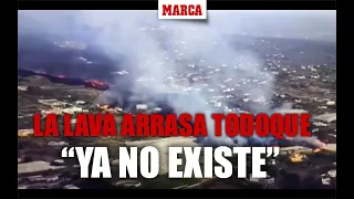 La lava arrasa el centro de Todoque