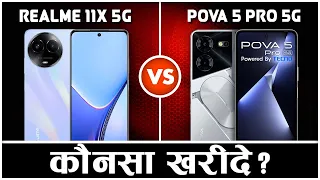 Realme 11x 5G vs Tecno Pova 5 Pro 5G 🤔🤔 | Kaunsa Better Hai? | Tecno Pova 5 Pro vs Realme 11x 🤔🤔