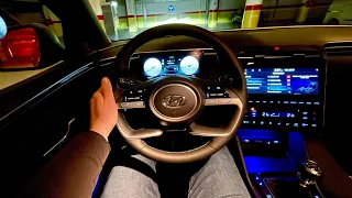 New Hyundai Tucson 2021 - CRAZY AMBIENT lights & digital cockpit demonstration