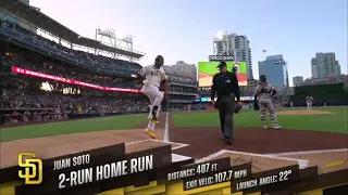 Juan Soto Two-Run Home Run 407 feet. hits his first homer of the season! / Padres vs Diamondbacks