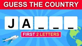 🚩 Can You Guess The Countries By First 2 Letters? | Fun Country Quiz 🌍